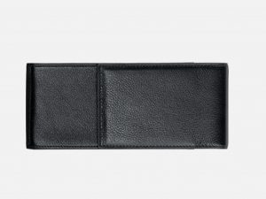 A 203 Leather Pen Case for Three Pens (Black)