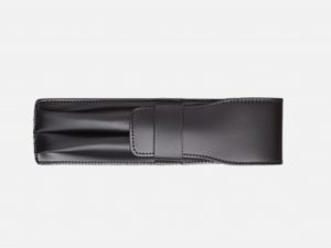 A 32 Leather Pen Case for Two Pens (Black)